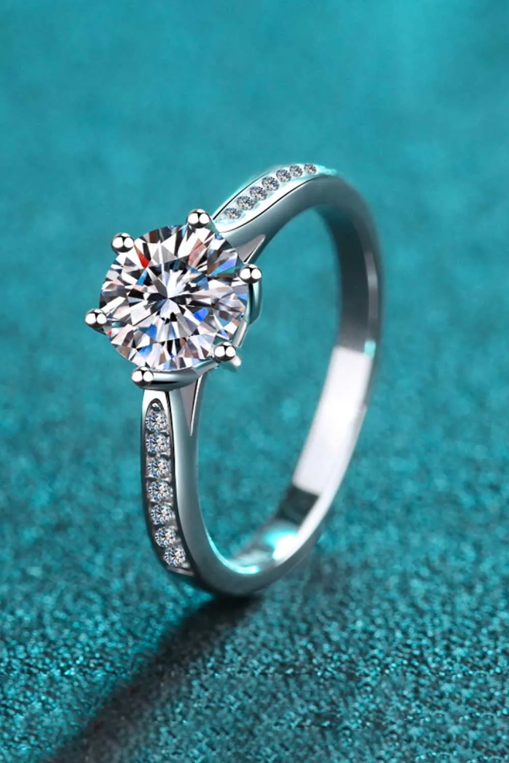 1 Carat 925 Sterling Silver Moissanite Ring