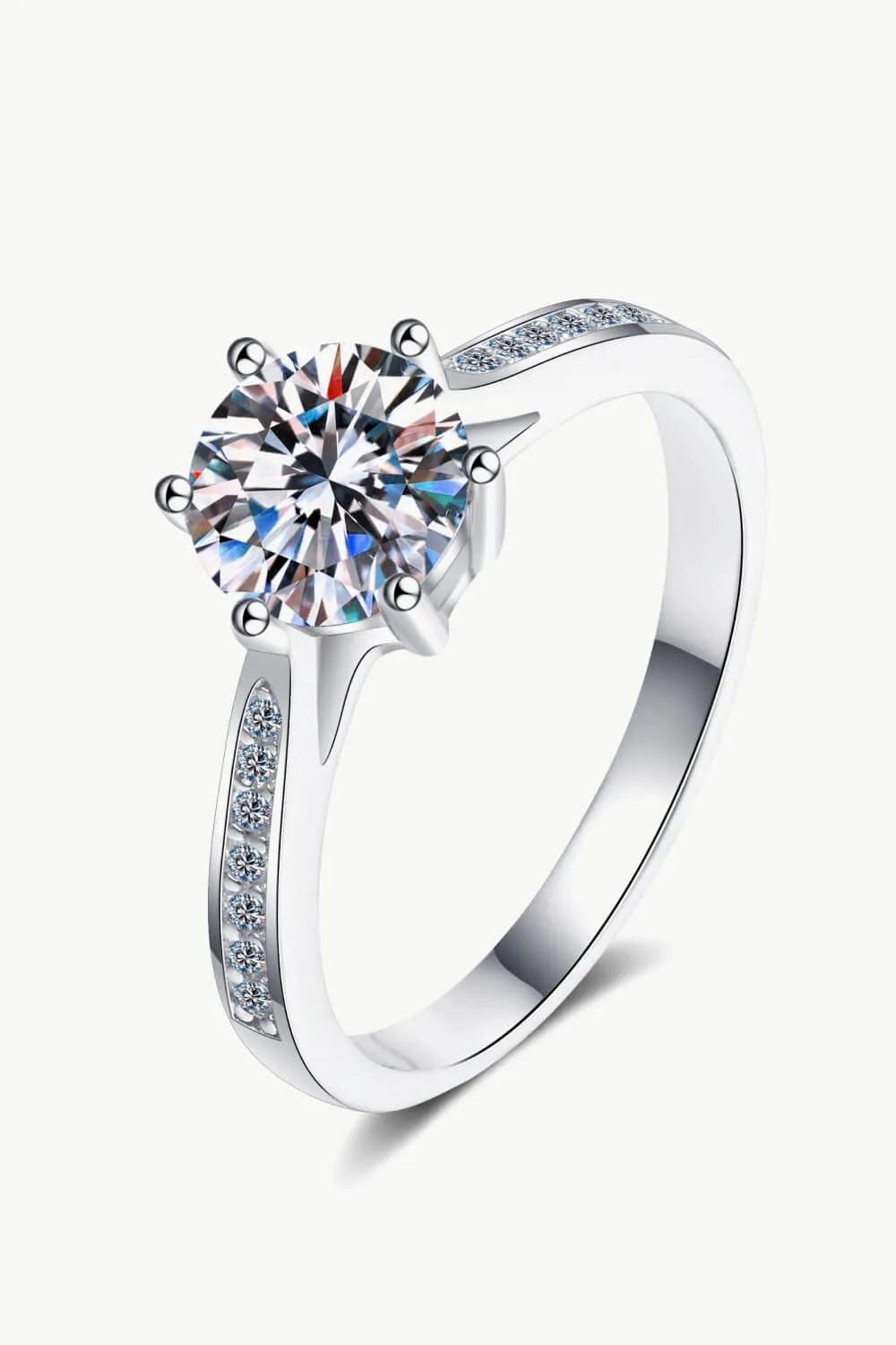 1 Carat 925 Sterling Silver Moissanite Ring