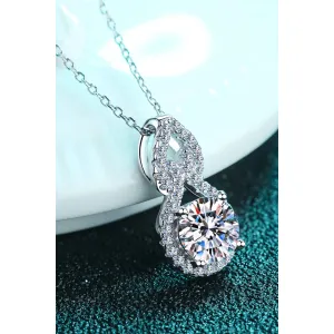 1 Carat Moissanite Pendant Necklace