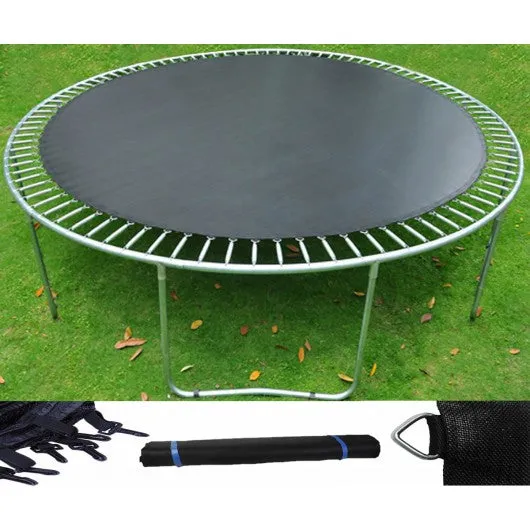 12.4' Weatherproof Jumping Mat for 14' Trampoline w/ 72 Rings 7" Springs