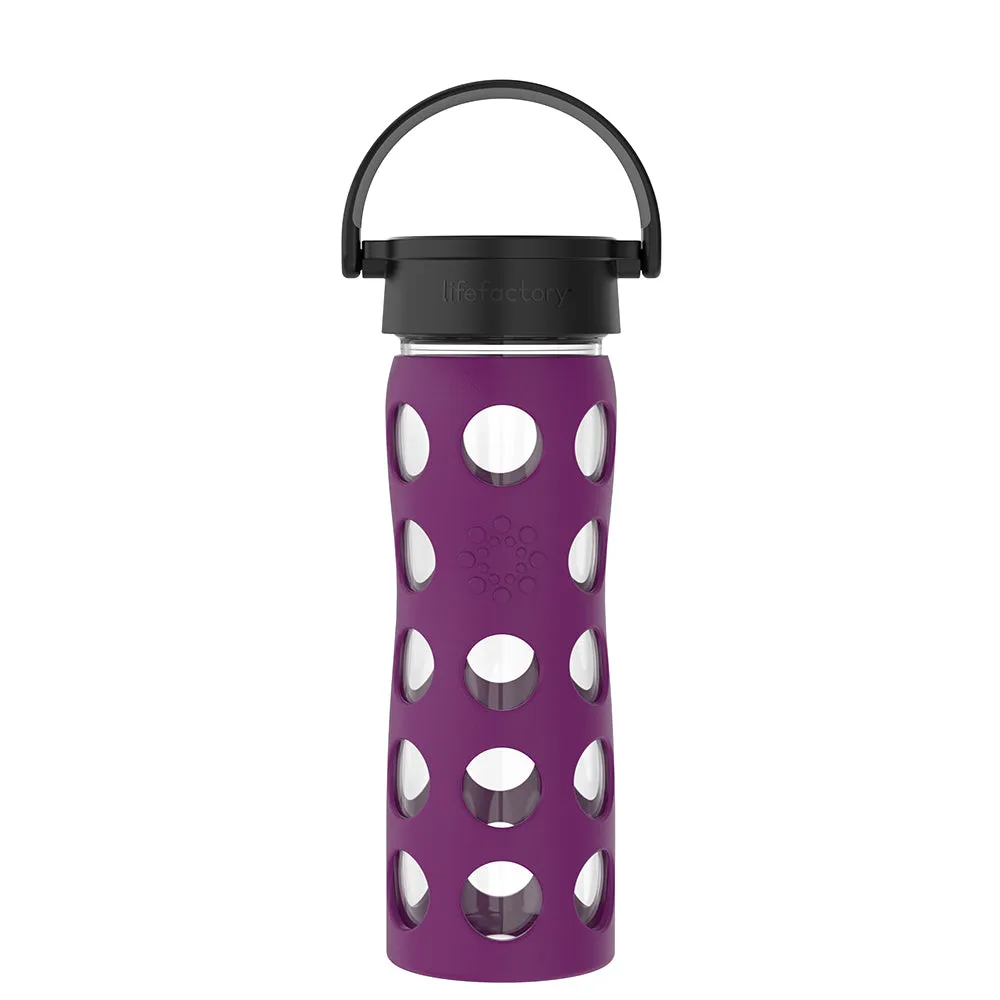 16oz Glass Water Bottle with Silicone Sleeve and Classic Cap