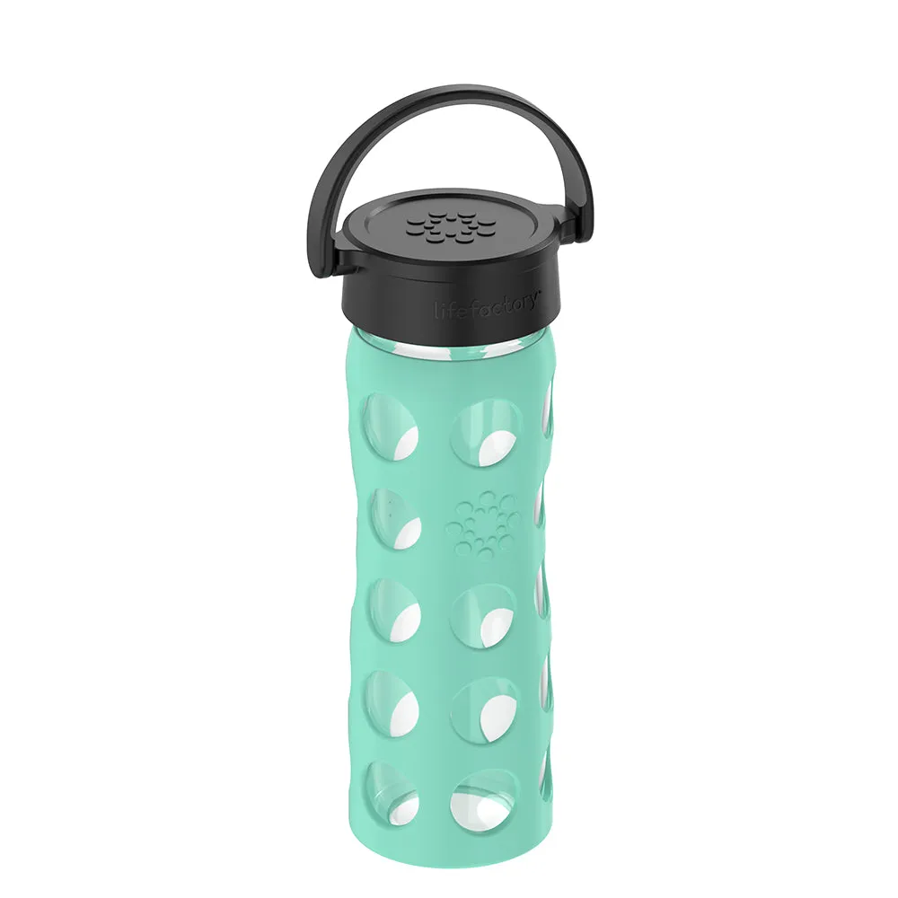 16oz Glass Water Bottle with Silicone Sleeve and Classic Cap