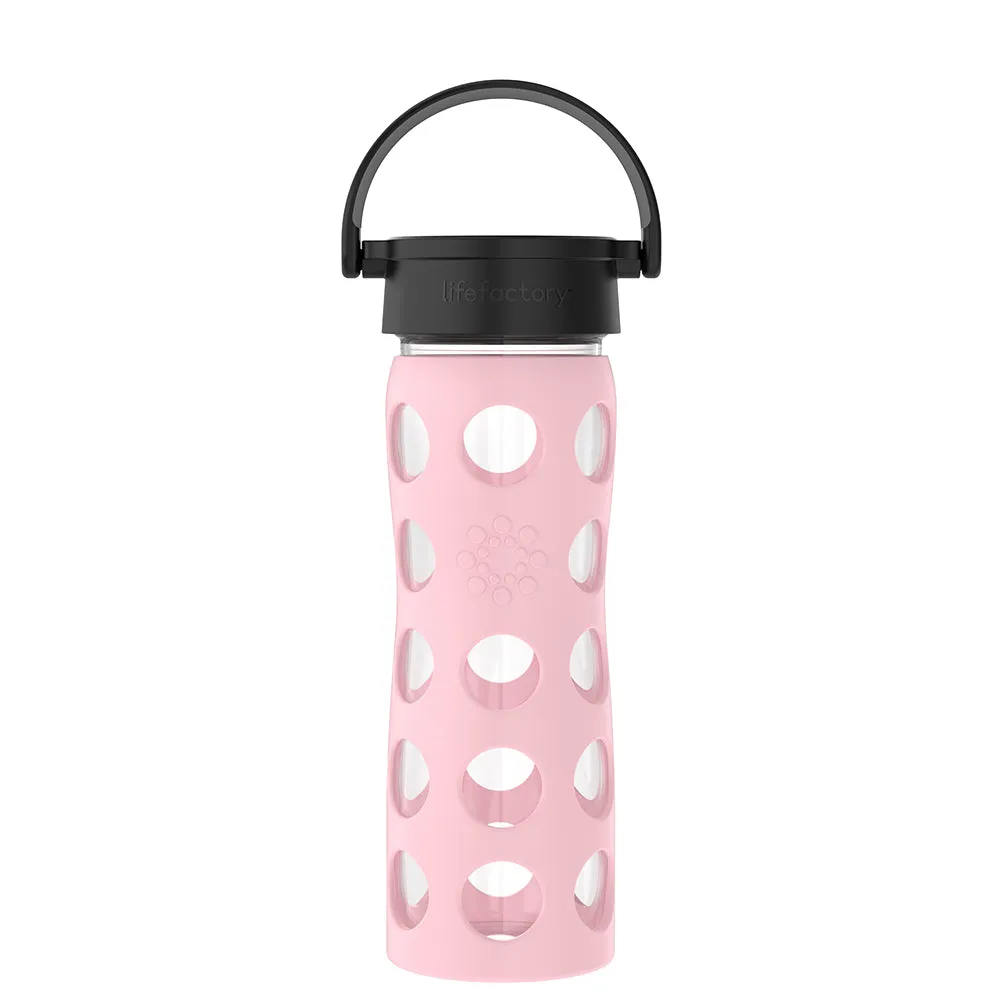 16oz Glass Water Bottle with Silicone Sleeve and Classic Cap