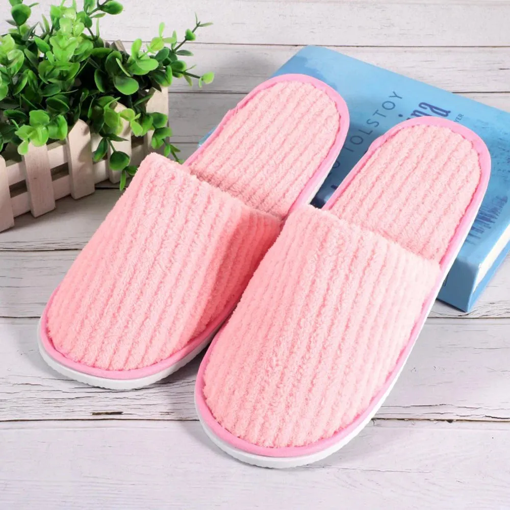 1Pair Winter Warm plush Slippers for Women Men Home shoes Nonslip Slides Fluffy Slippers Couple Indoor Bedroom House Slippers