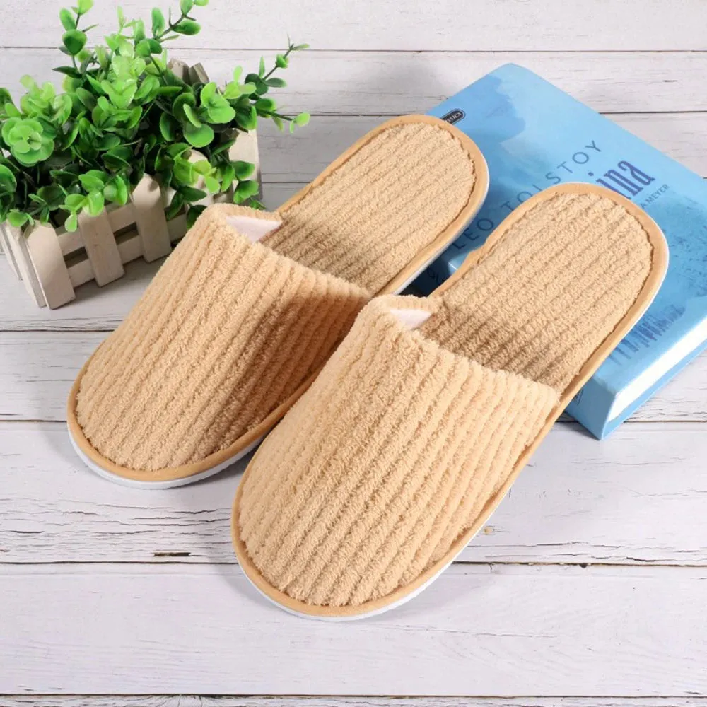 1Pair Winter Warm plush Slippers for Women Men Home shoes Nonslip Slides Fluffy Slippers Couple Indoor Bedroom House Slippers