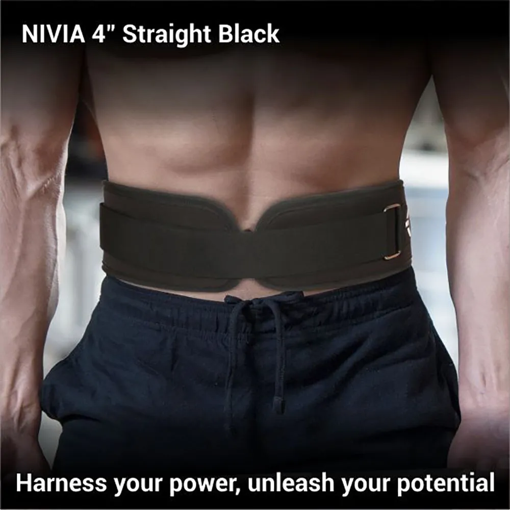 4" Straight Back Weightlifting Gym Belt