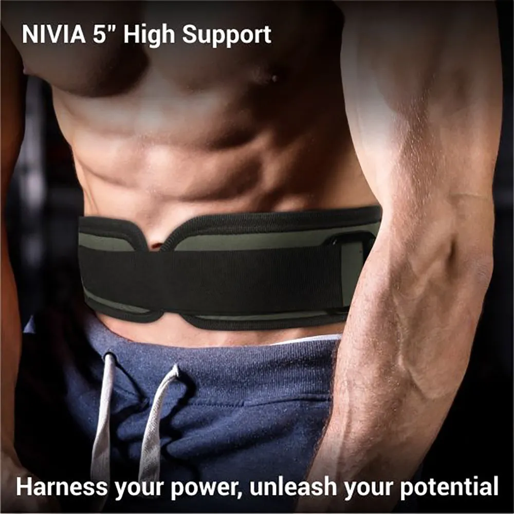 5" High Support Wide Weightlifting Gym Belt