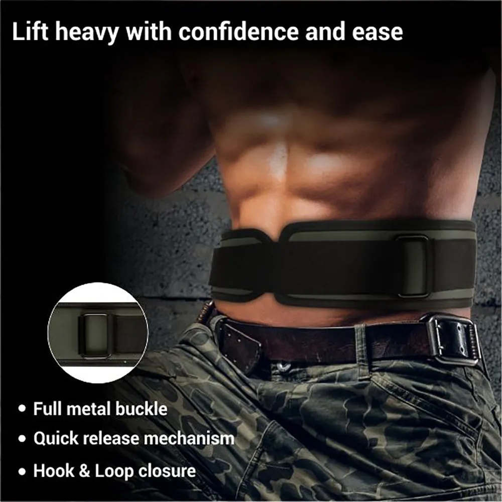 5" High Support Wide Weightlifting Gym Belt