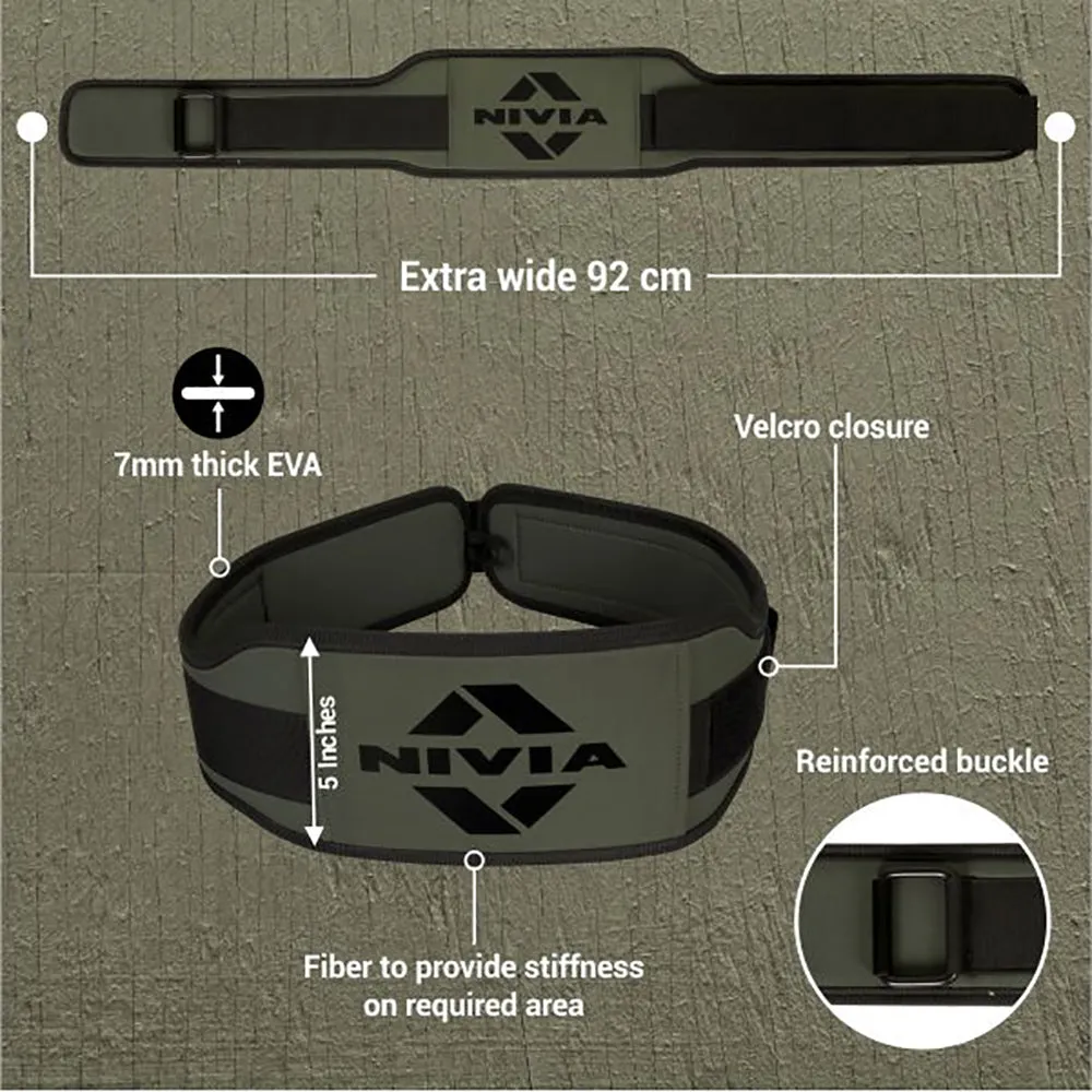 5" High Support Wide Weightlifting Gym Belt