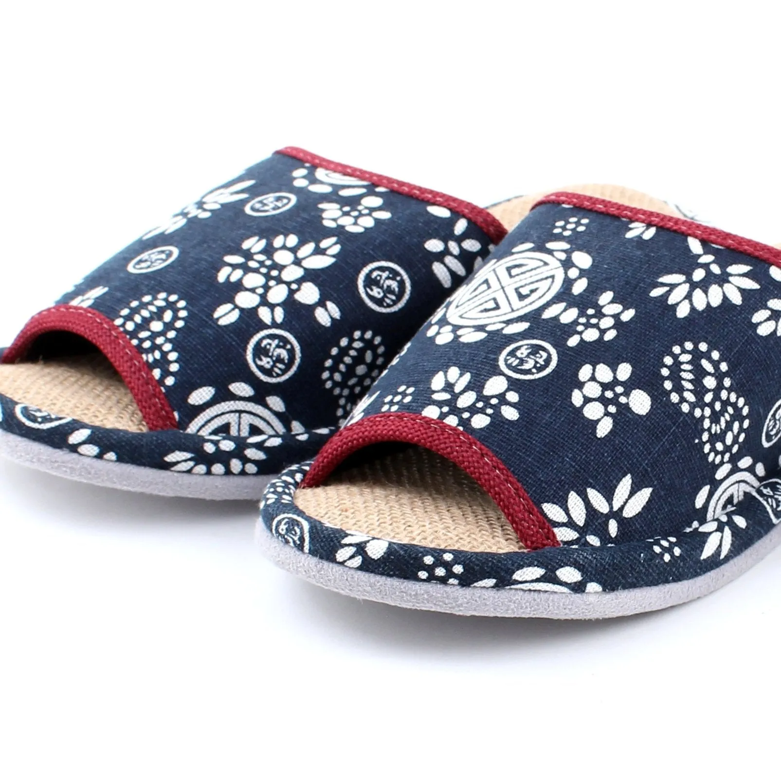 Aizome Dye Style Natual Hemp Slippers