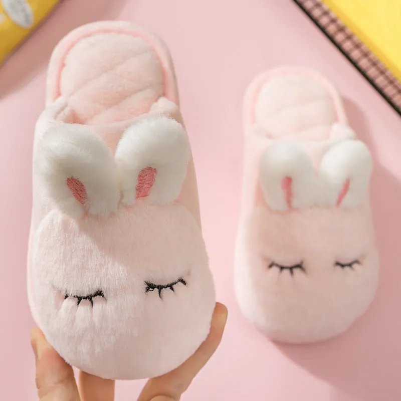 Animal Boys and Girls Indoor Furry Slippers Home Furry Children's Cotton Slippers