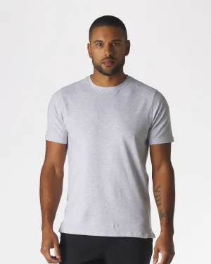 Aviation Tee Split-Hem Heather Gray