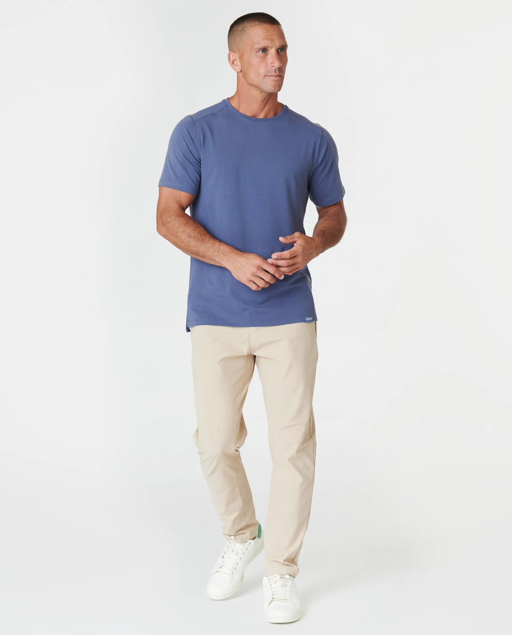 Aviation Tee Split-Hem Nightshadow