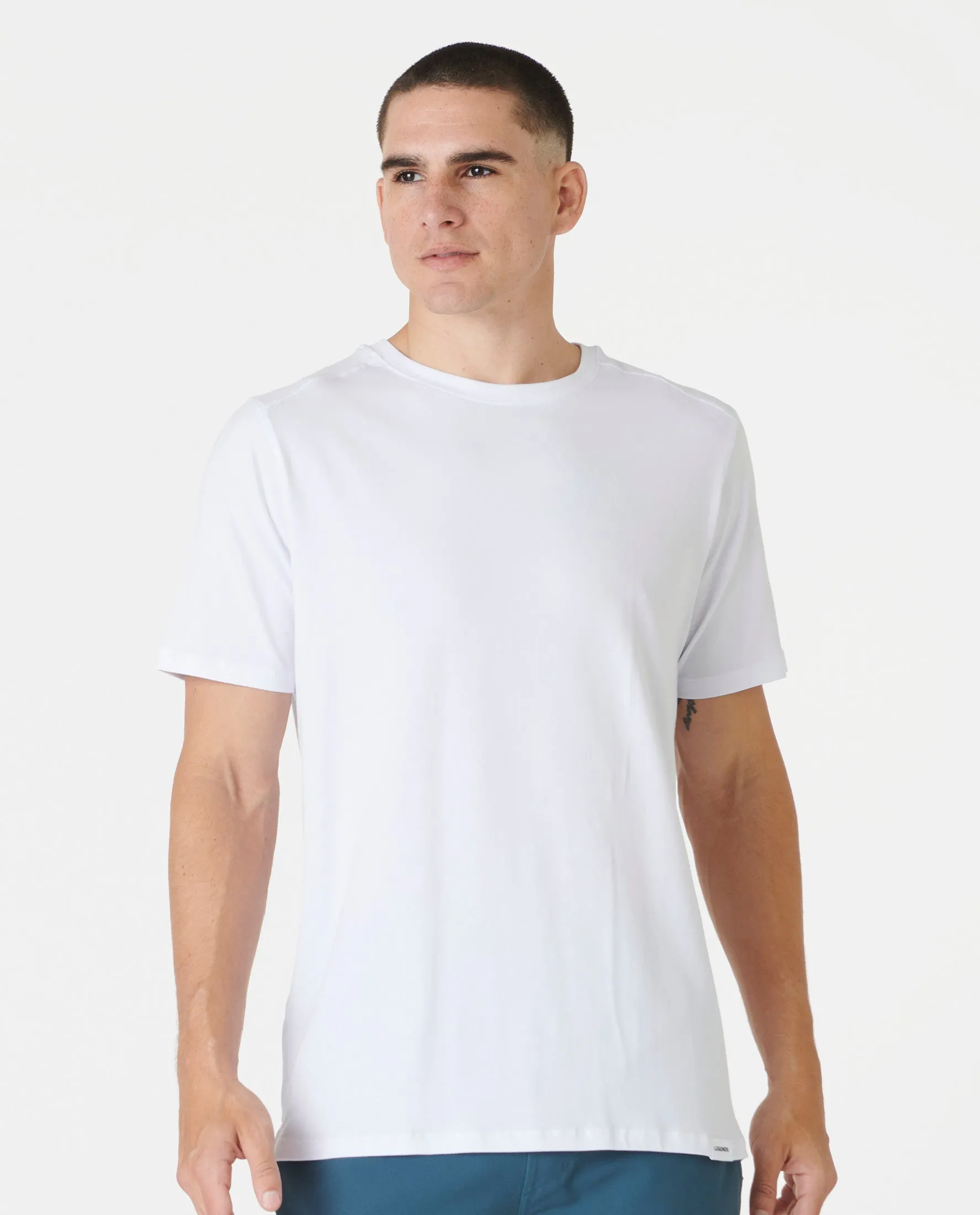 Aviation Tee Split-Hem White