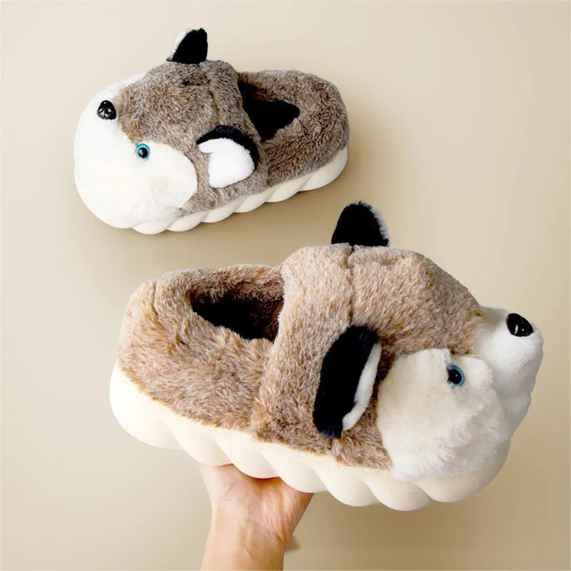 Bag With Men's Cotton Slipper Plush