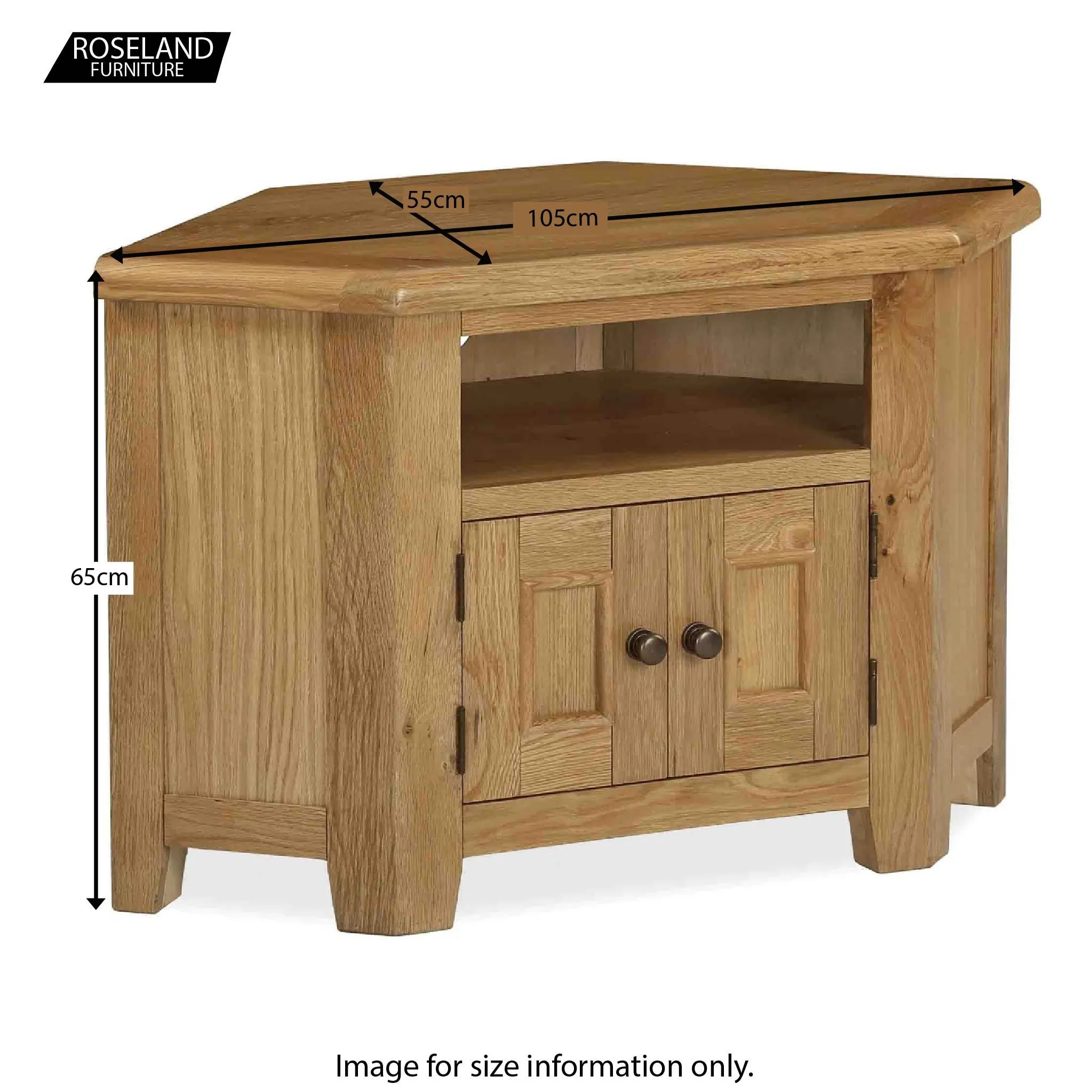 Canterbury Oak Corner TV Stand