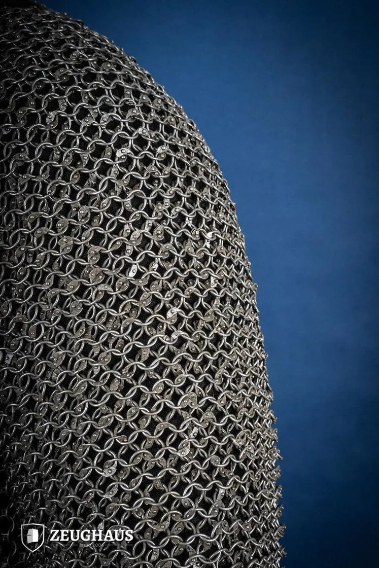 Chainmail Hauberk Roundring Riveted 10mm Steel Oiled