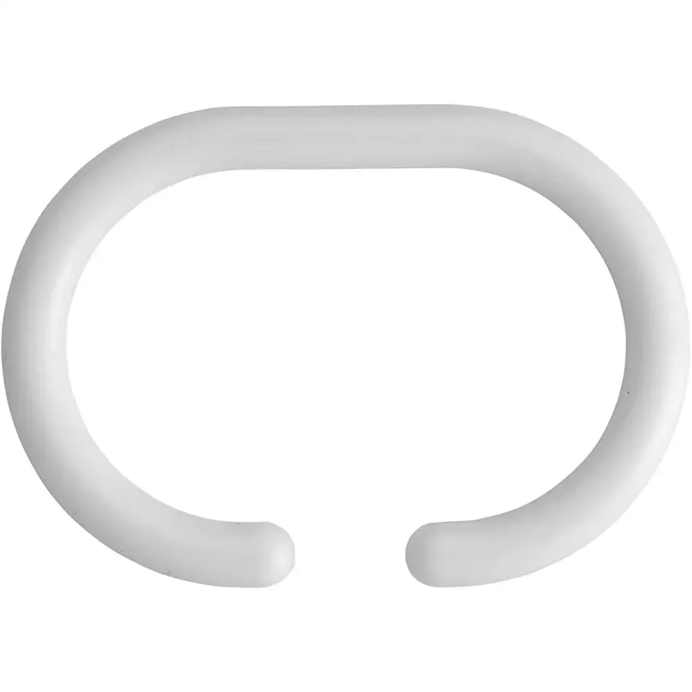 Croydex C Shaped Shower Curtain Rings - White or Clear 12pk