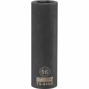 Dewalt DWMT73948OSP Mechanics 6 Point 1/2" Drive Deep Impact Socket 16 MM