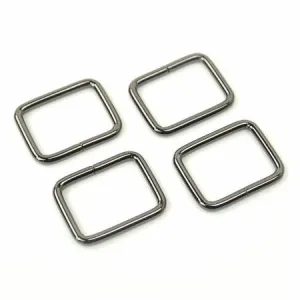 Four Rectangle Rings 1" Gunmetal