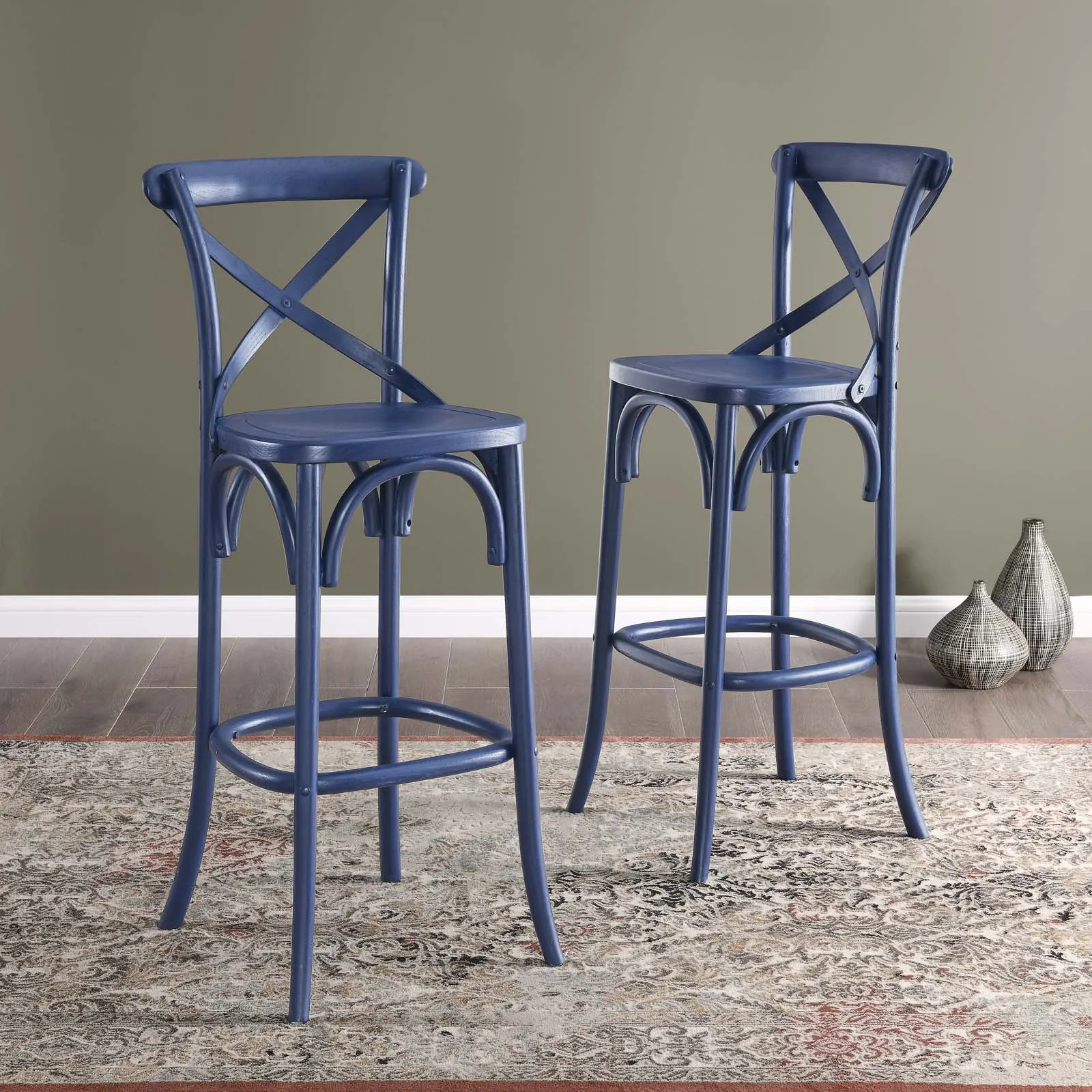 Gear Bar Stool Midnight Blue EEI-5563-MID