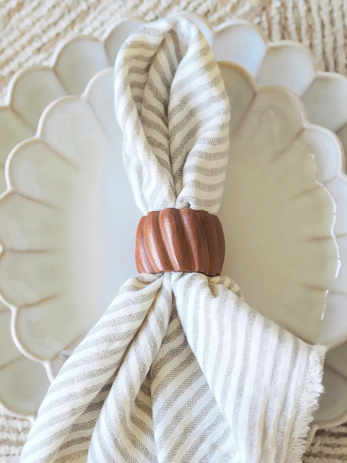 Gracie Wood Napkin Ring