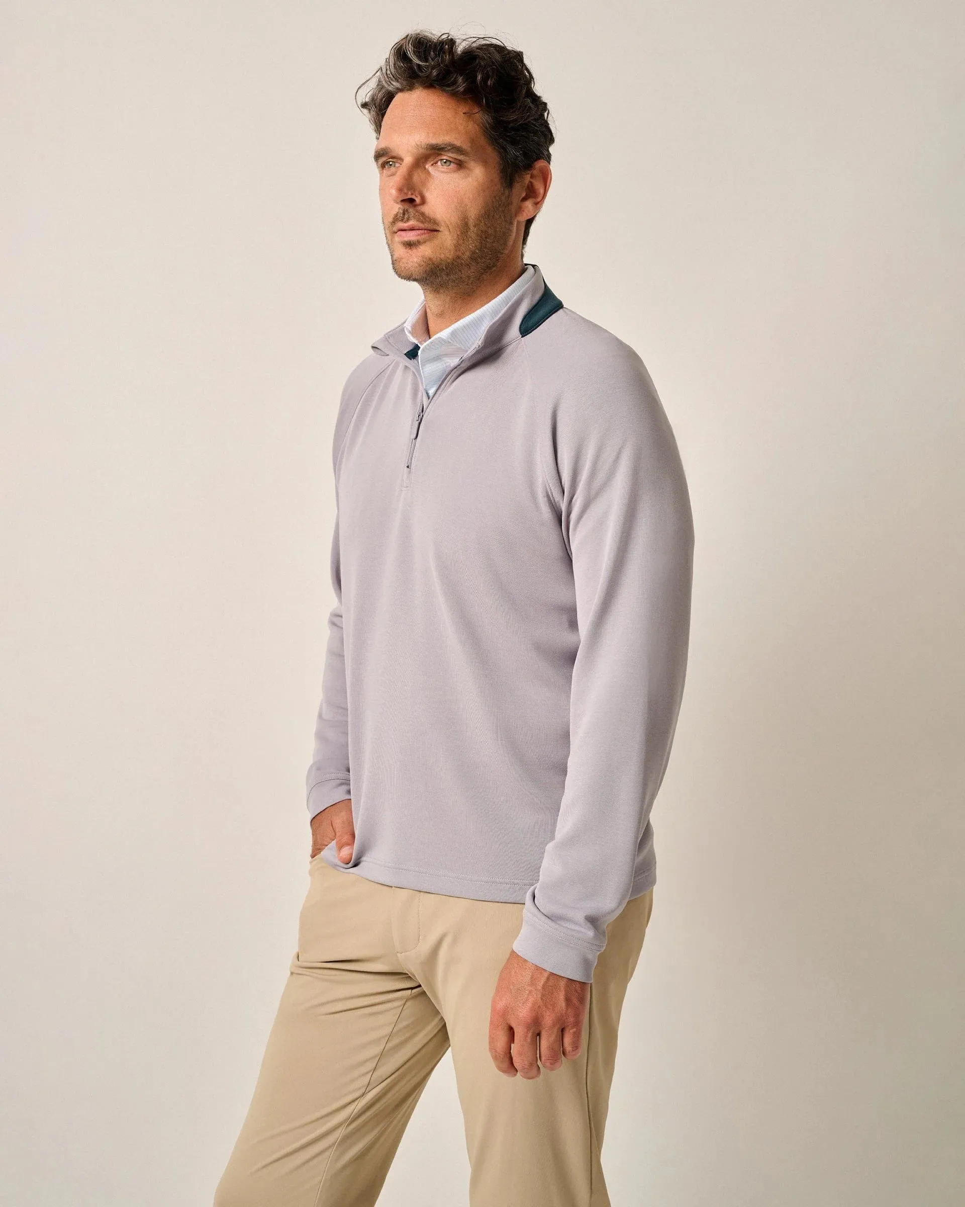 Griggs Performance 1/4 Zip Pullover in Seal by Johnnie-O