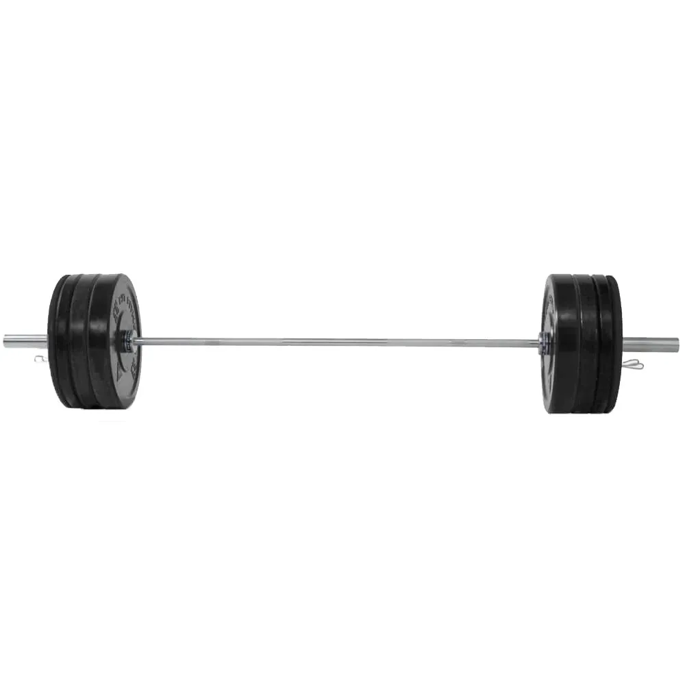 Hit Fitness 120kg Black Bumper Plates Athletic Weight Set