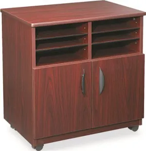 Laminate Machine Stand W/Sorter Compartments 28W X 19-3/4D X 30-1/2H Mahogany