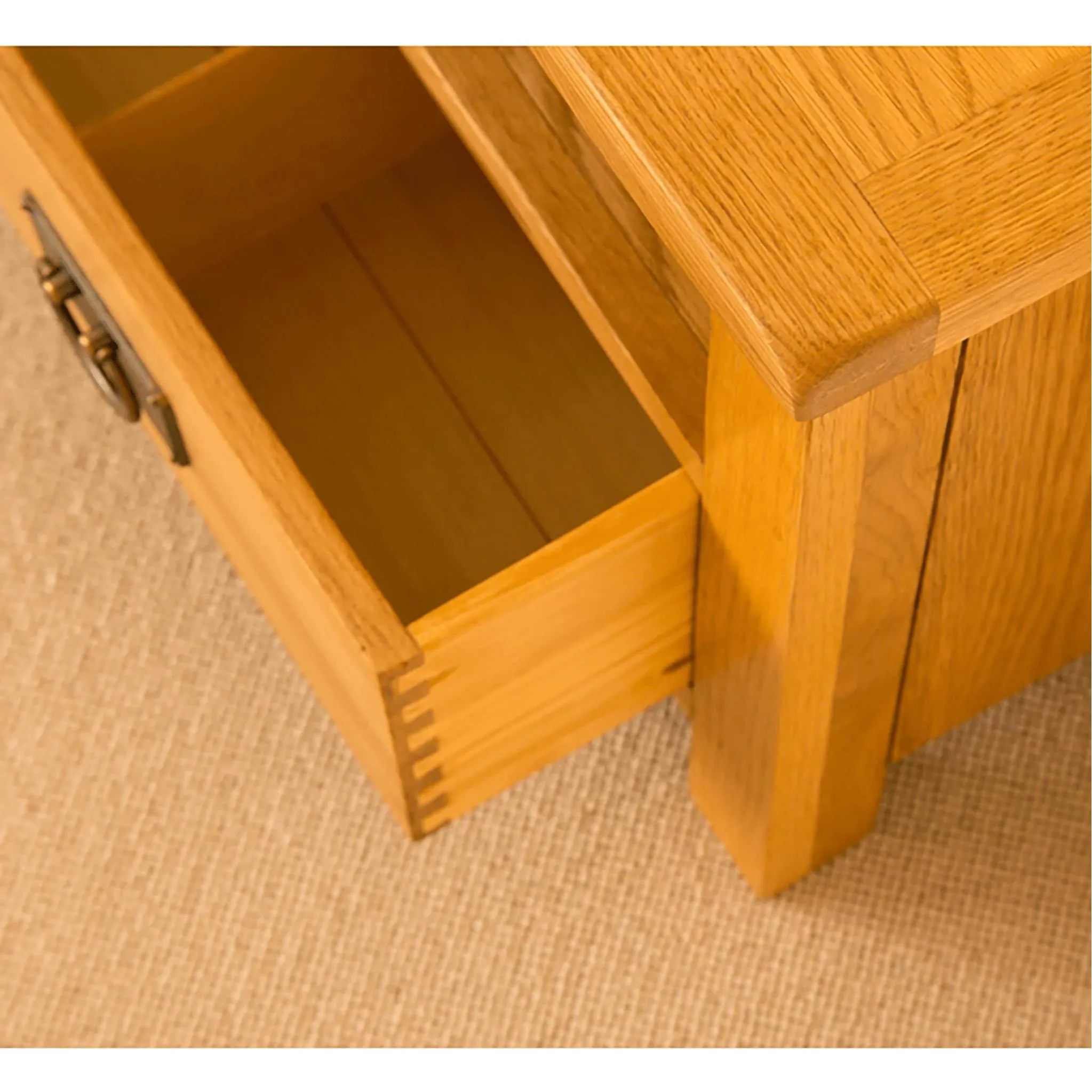 Lanner Oak Corner TV Stand