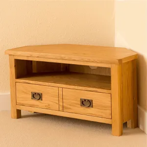 Lanner Oak Corner TV Stand