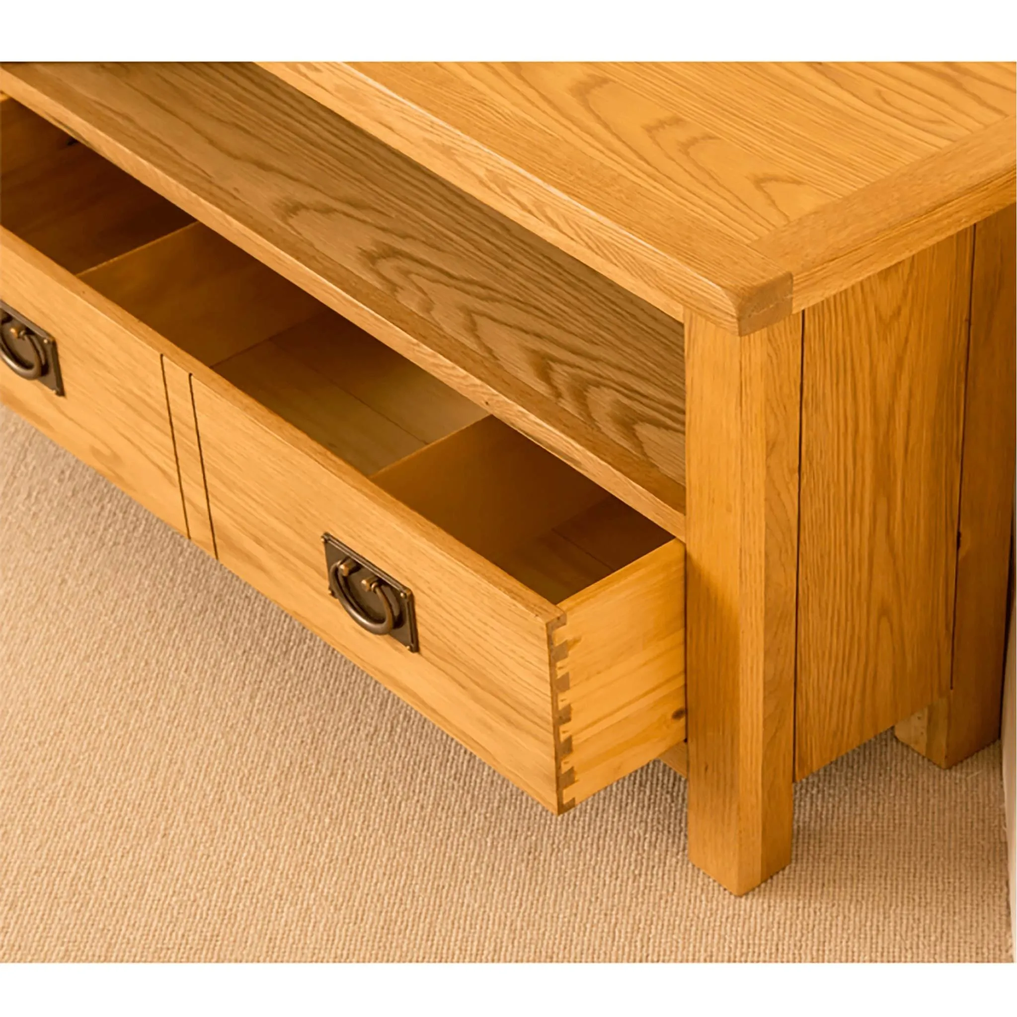 Lanner Oak Corner TV Stand