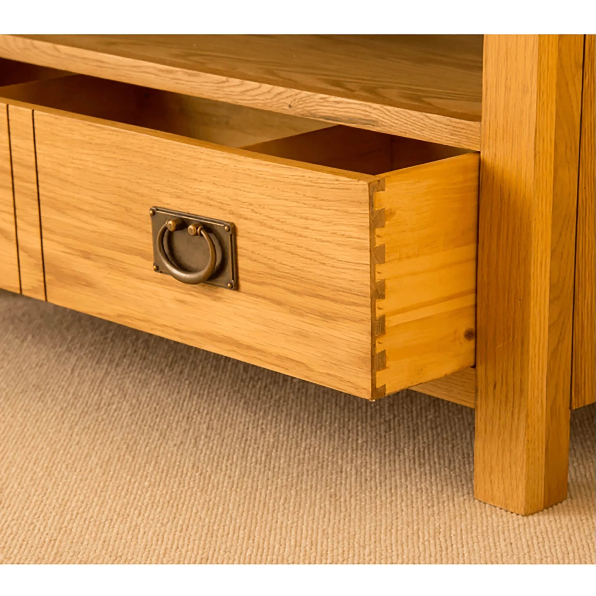 Lanner Oak Corner TV Stand