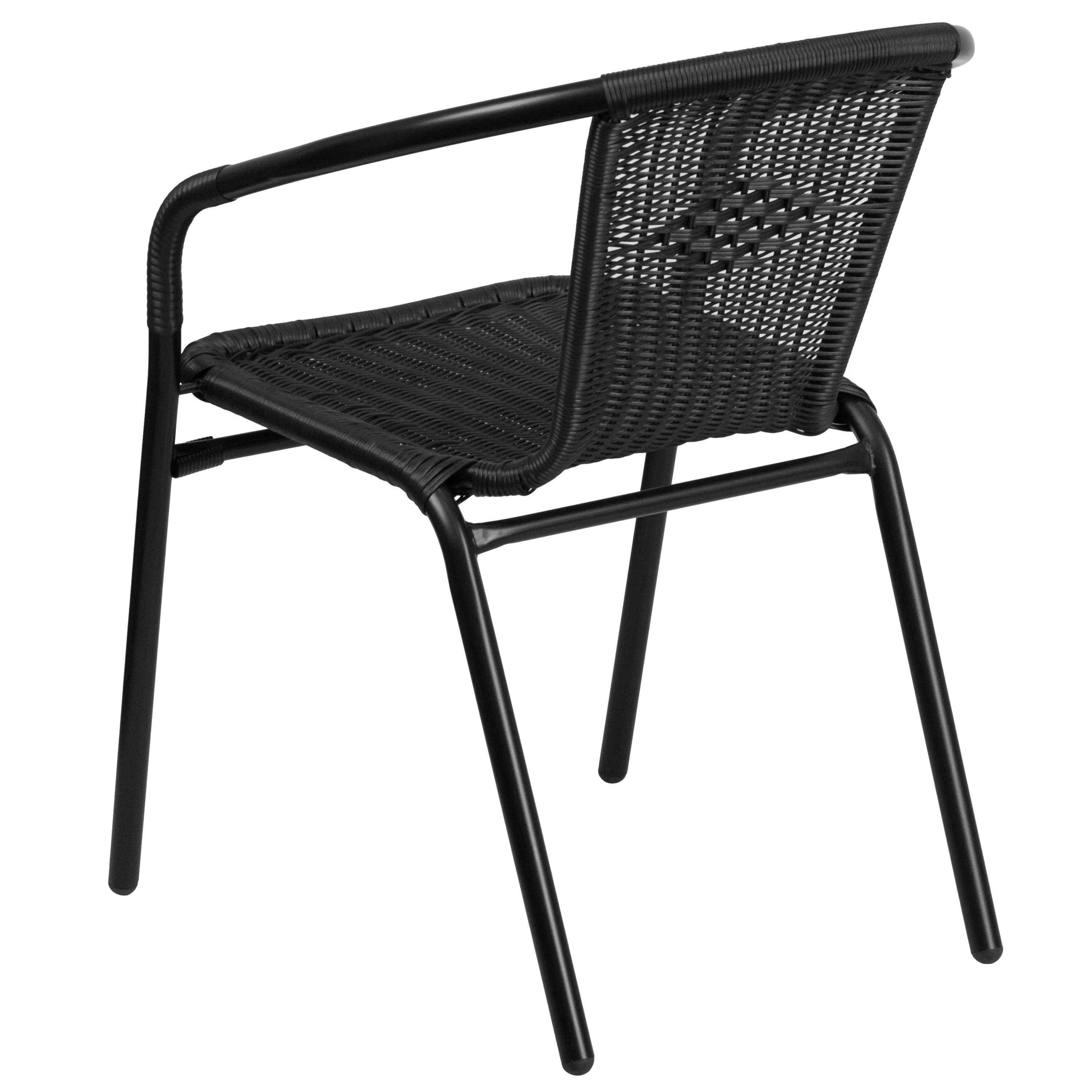 Lila 2 Pack Rattan Indoor-Outdoor Restaurant Stack Chair