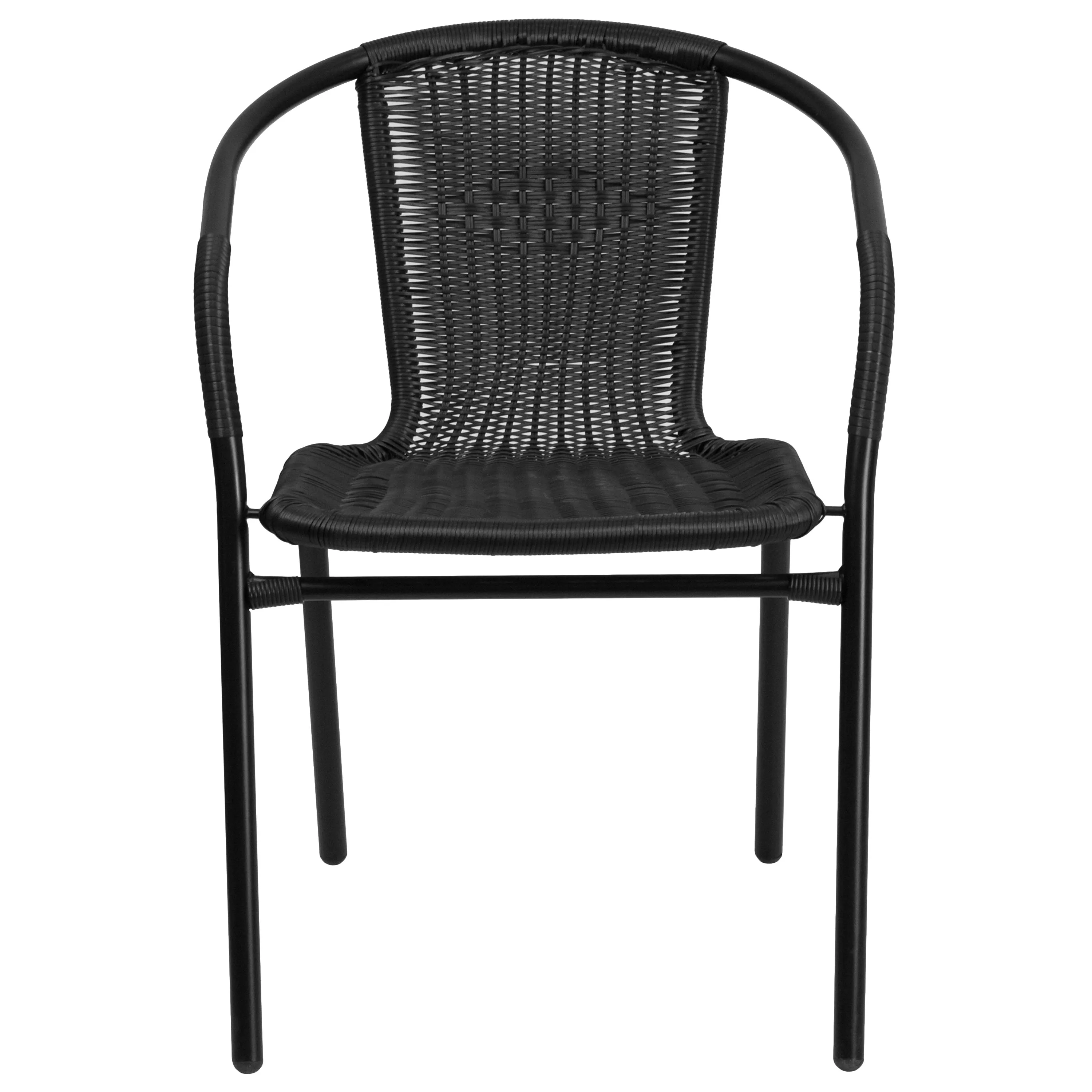 Lila 2 Pack Rattan Indoor-Outdoor Restaurant Stack Chair