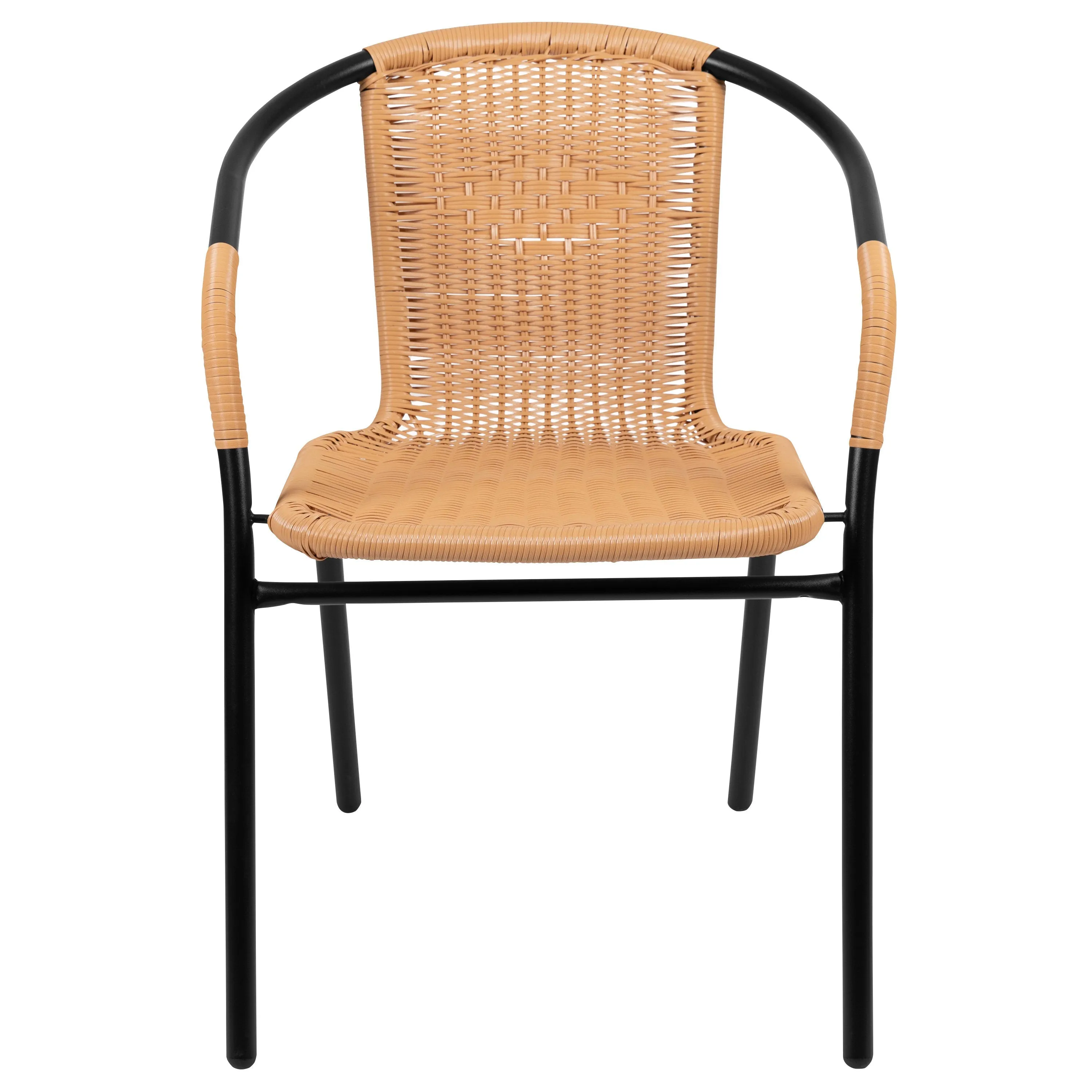 Lila 2 Pack Rattan Indoor-Outdoor Restaurant Stack Chair