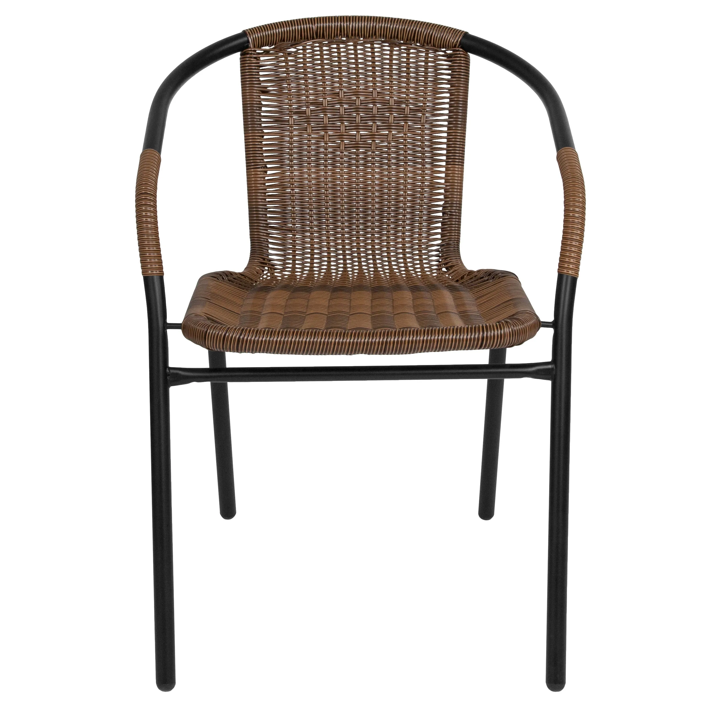 Lila 2 Pack Rattan Indoor-Outdoor Restaurant Stack Chair