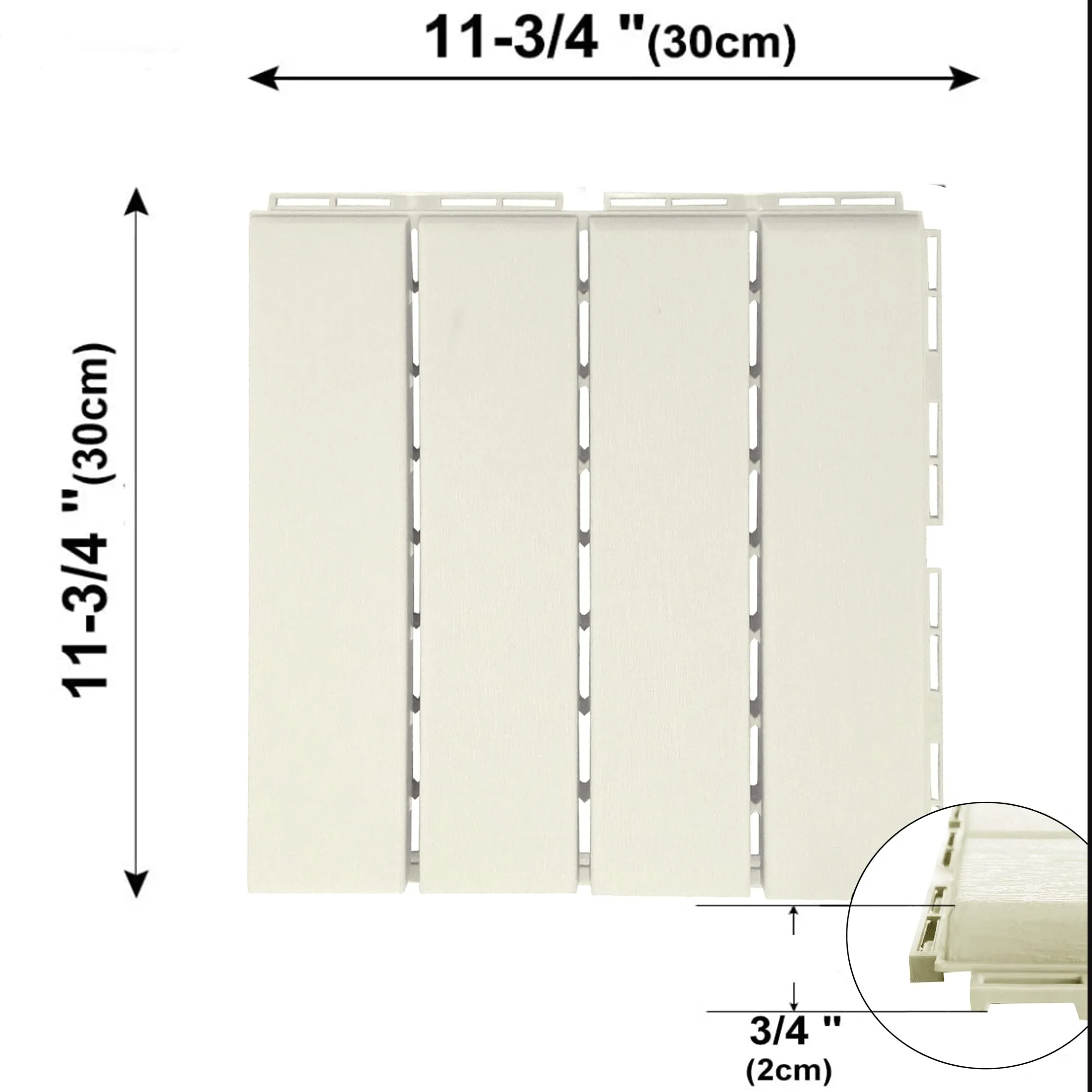 Plantex Plastic Interlocking Deck Tiles for Terrace/Garden/Balcony/Patio/Indoor & Outdoor Flooring/Water Rasistant – Pack of 6 (Off White, 12 x 12 Inch)