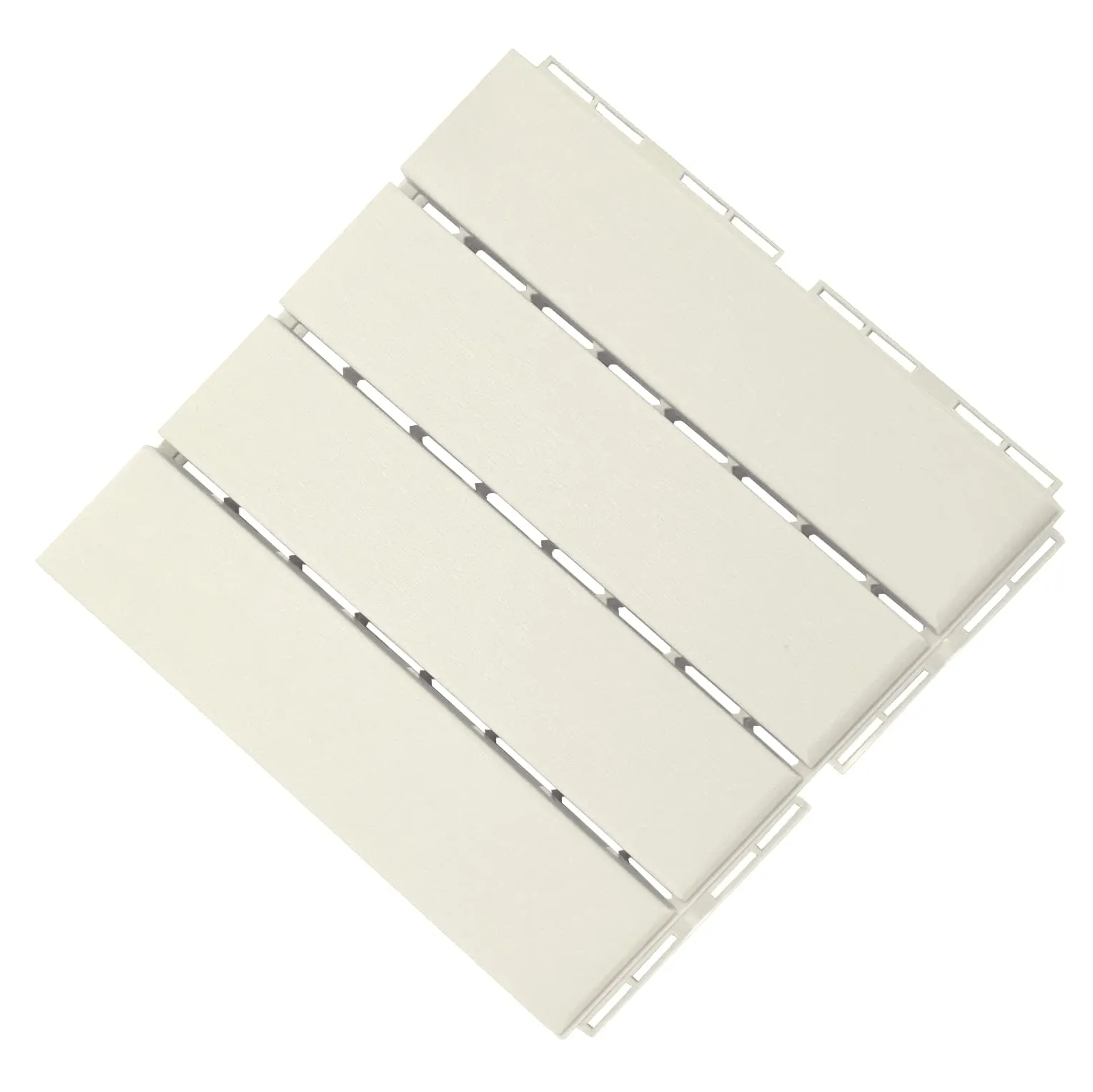 Plantex Tiles for Floor-Interlocking Heavy Plastic Tiles/Garden Tile/Quick Flooring Solution for Indoor/Outdoor Deck Tile-Pack of 10 (Off - White)