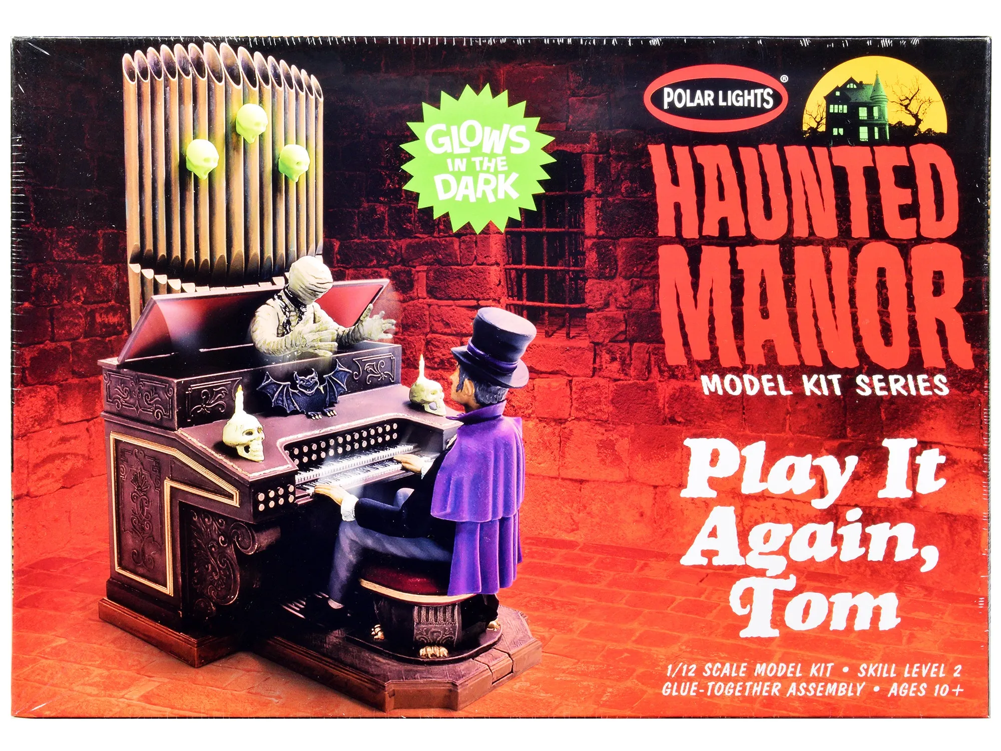 Skill 2 Model Kit Haunted Manor Play it Again Tom Diorama Set 1/12 Scale Model by Polar Lights