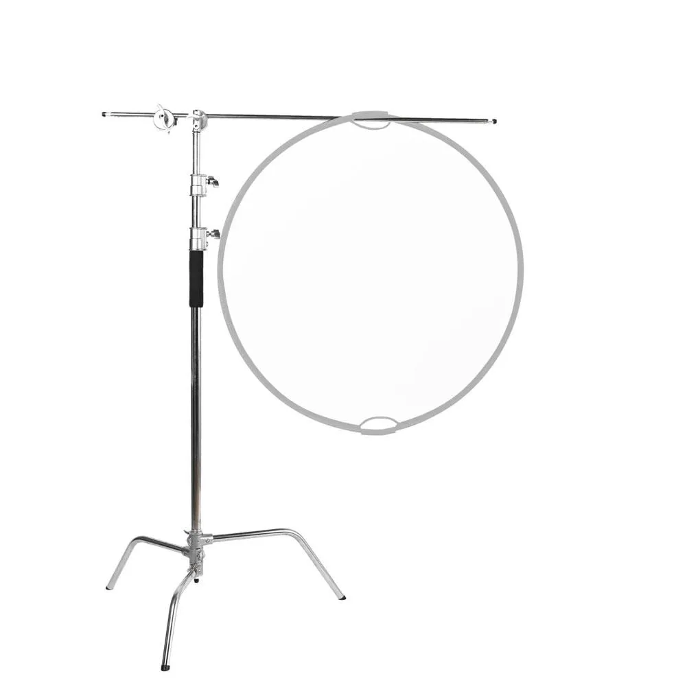 Stainless Steel Heavy Duty Photographic C-Stand With Boom Arm (20kg Load)