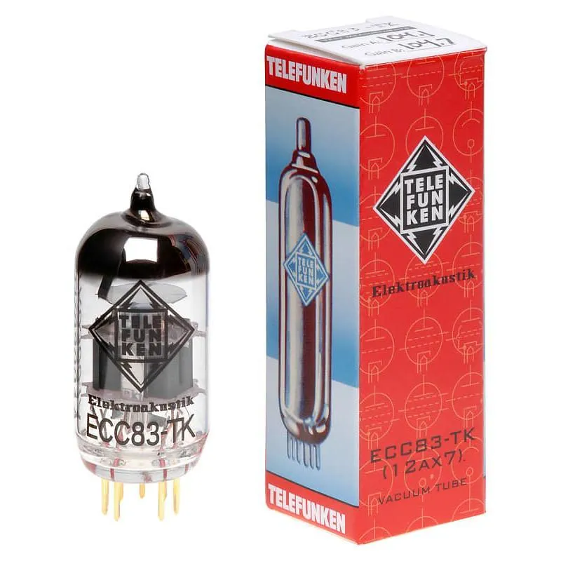 Telefunken Elektroakustik ECC83-TK (12AX7) Black Diamond Series Vacuum Tube