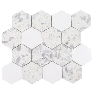 Venice Blue Hexagon Dolomite Terrazzo - Stone Tile