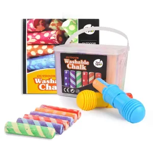 Washable Jumbo Sidewalk Chalk 24 Colours