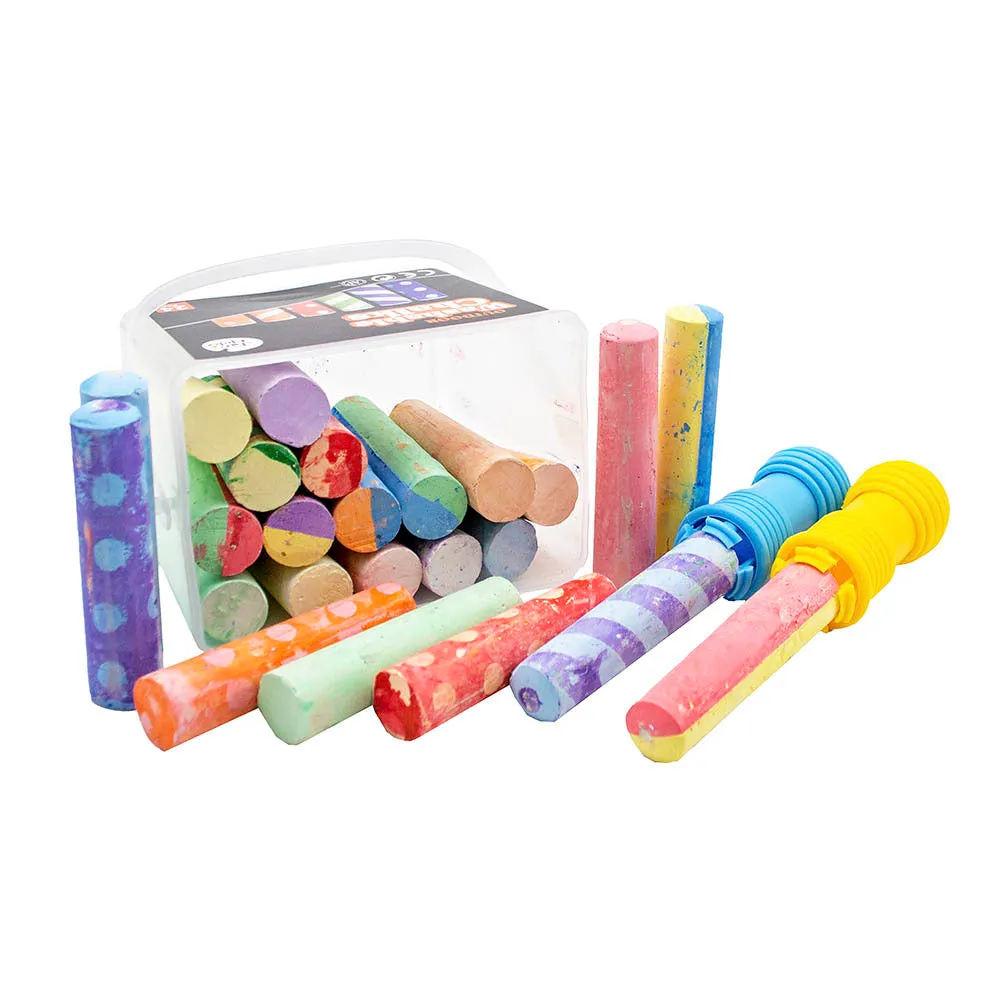 Washable Jumbo Sidewalk Chalk 24 Colours