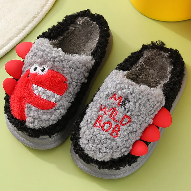 Wild Bob Dinosaur Slippers for Kids