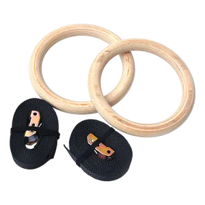 Wooden Gymnastic Rings Olympic Gym Strength Training